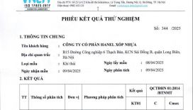 Kết quả test khí thải Tháng 4.2025